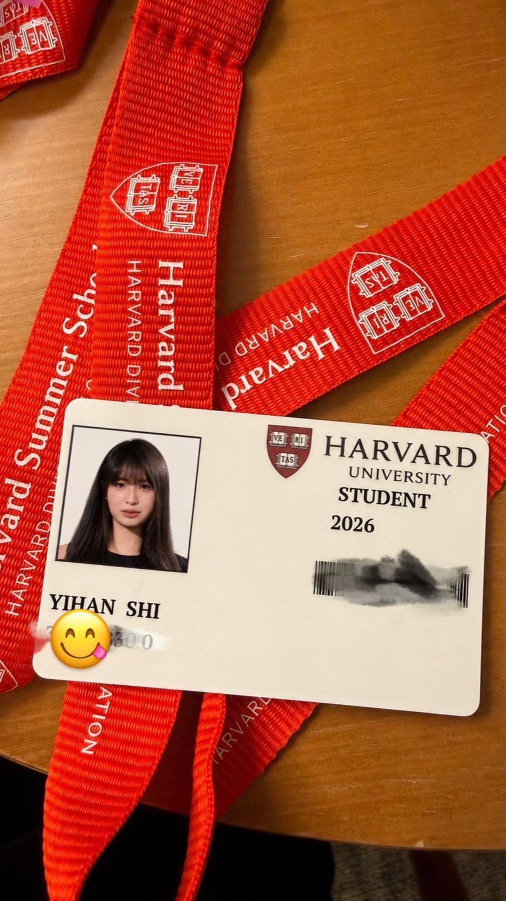Harvard Summer School student ID
